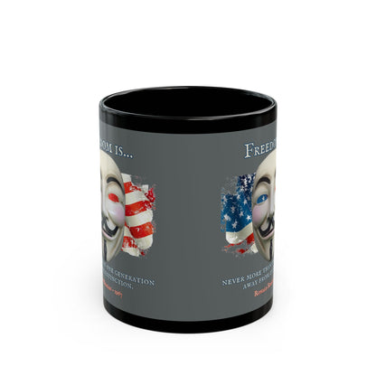 Ronald Reagan Freedom Vendetta Grey Mug by theGreenDragonTavern.shop