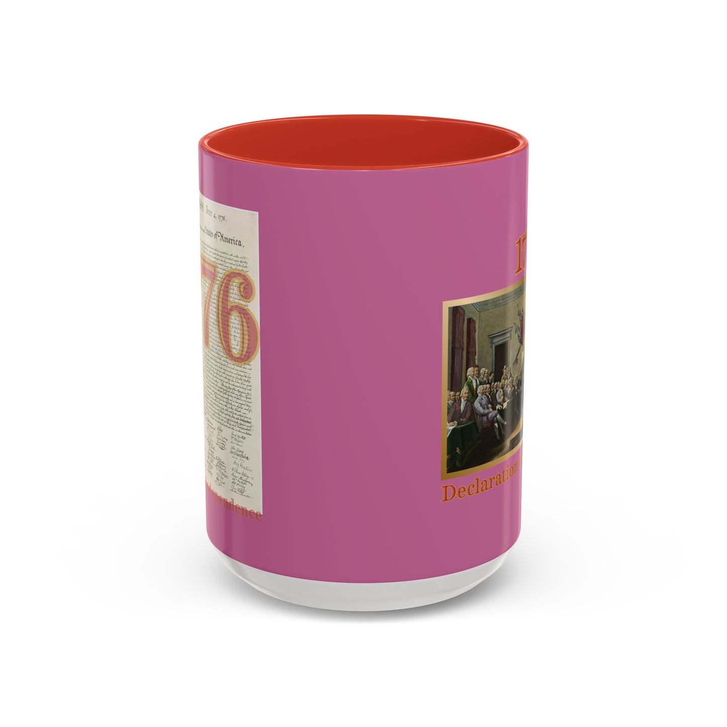 Declaration of Independence Pink Accent Mug by theGreenDragonTavern.shop