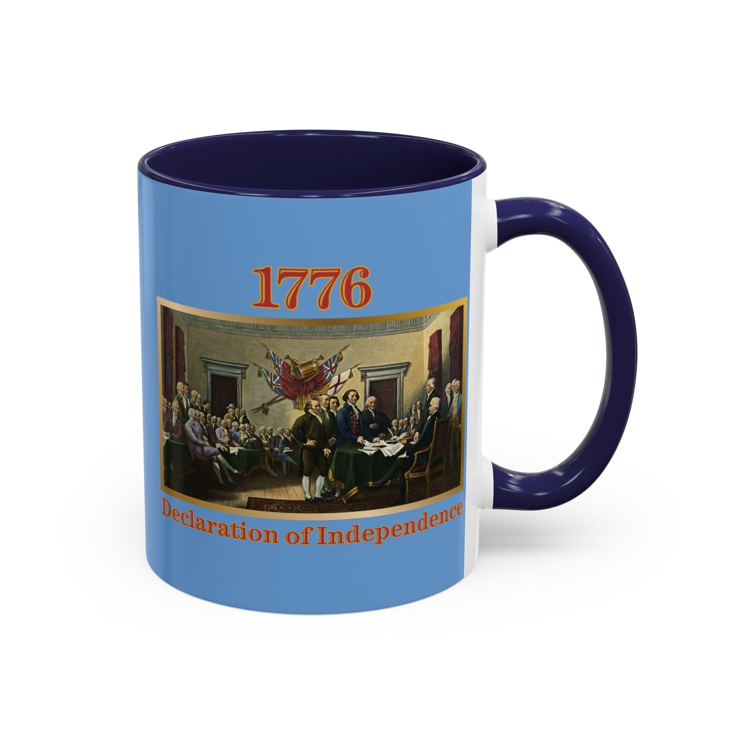 Declaration of Independence Light Blue Accent Mug by theGreenDragonTavern.shop