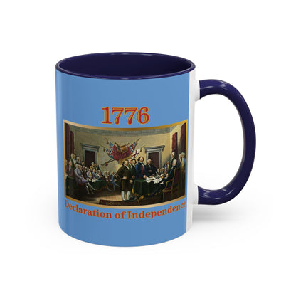 Declaration of Independence Light Blue Accent Mug by theGreenDragonTavern.shop