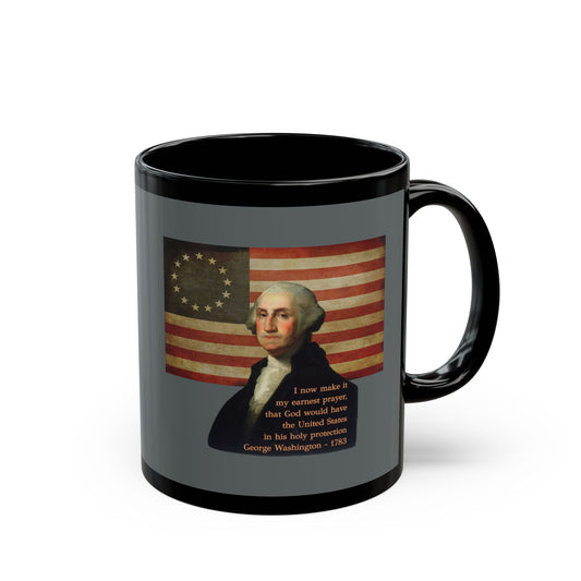 Washington's Earnest Prayer Grey Mug by theGreenDragonTavern.shop
