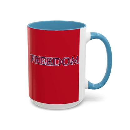 Freedom, Red Accent Mug by theGreenDragonTavern.shop