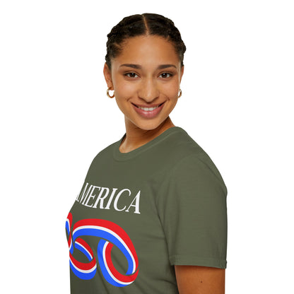 America 250 White font, Dark colors, Unisex T-Shirt by theGreenDragonTavern.shop
