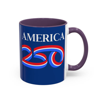 America 250 Dark Blue Accent Mug by theGreenDragonTavern.shop