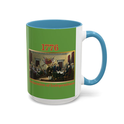 Declaration of Independence Green Accent Mug by theGreenDragonTavern.shop