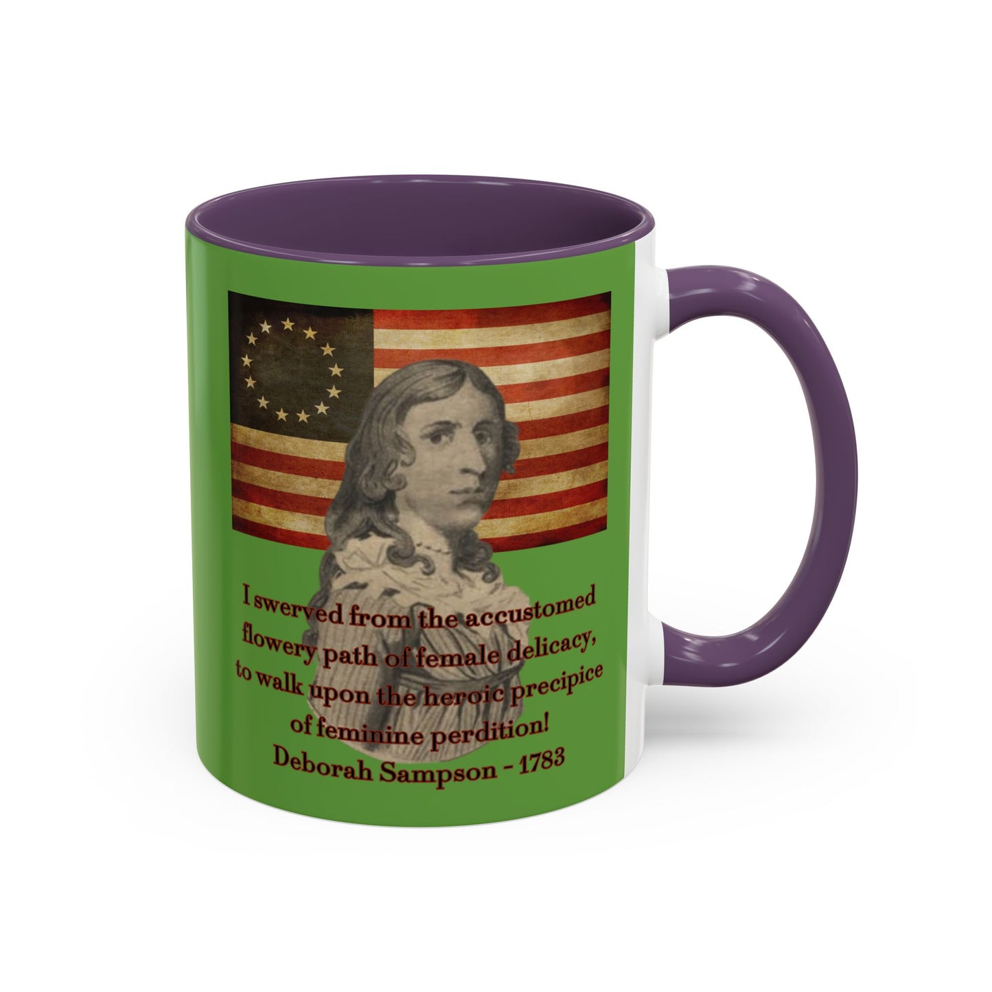 Deborah Sampson, America's Mulan Green Accent Mug by theGreenDragonTavern.shop