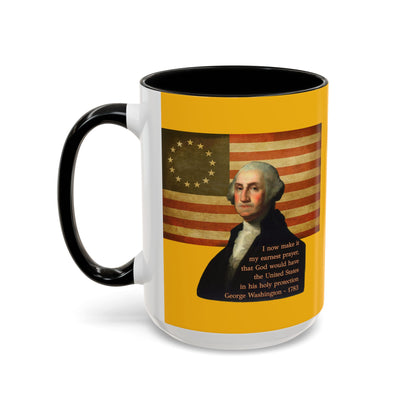 Washington's Earnest Prayer Yellow Accent Mug by theGreenDragonTavern.shop