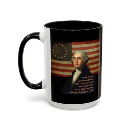 Washington's Earnest Prayer Black Accent Mug by theGreenDragonTavern.shop