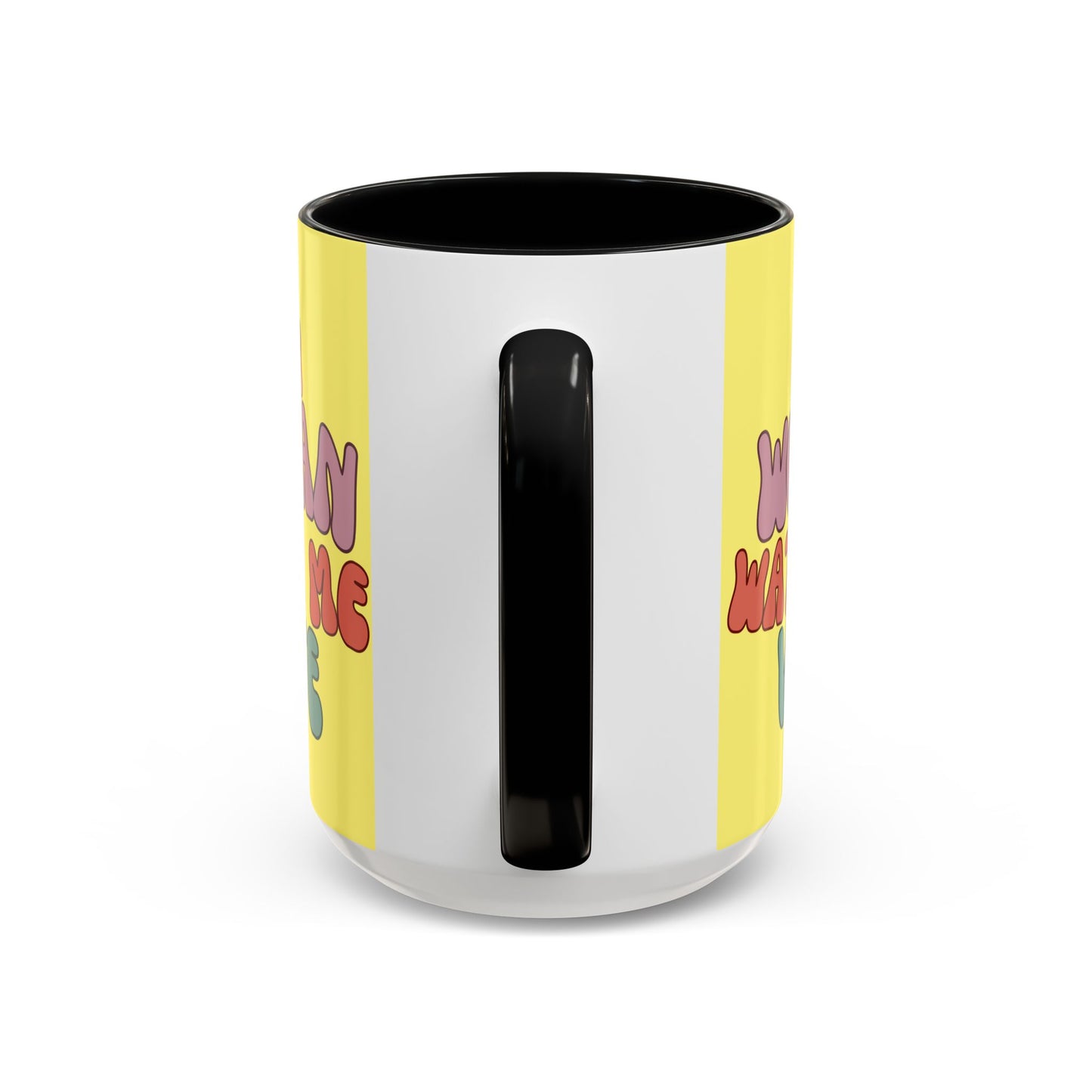 I Am Woman Watch Me Vote Yellow Accent Mug by theGreenDragonTavern.shop