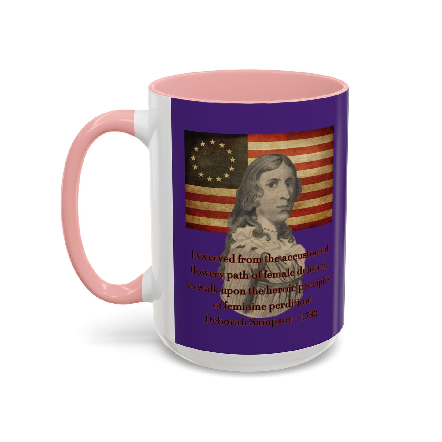 Deborah Sampson, America's Mulan Dark Purple Accent Mug by theGreenDragonTavern.shop