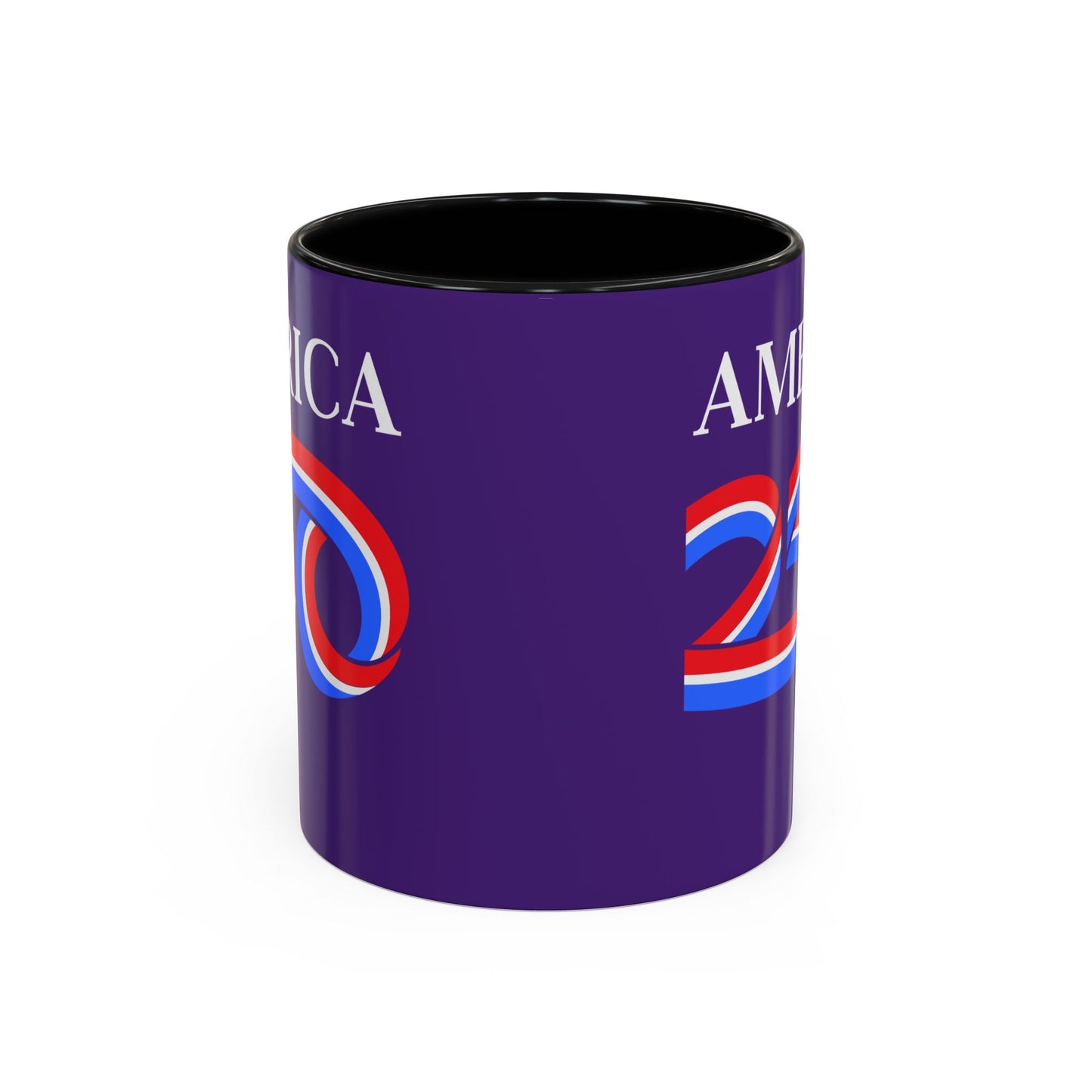 America 250 Dark Purple Accent Mug by theGreenDragonTavern.shop
