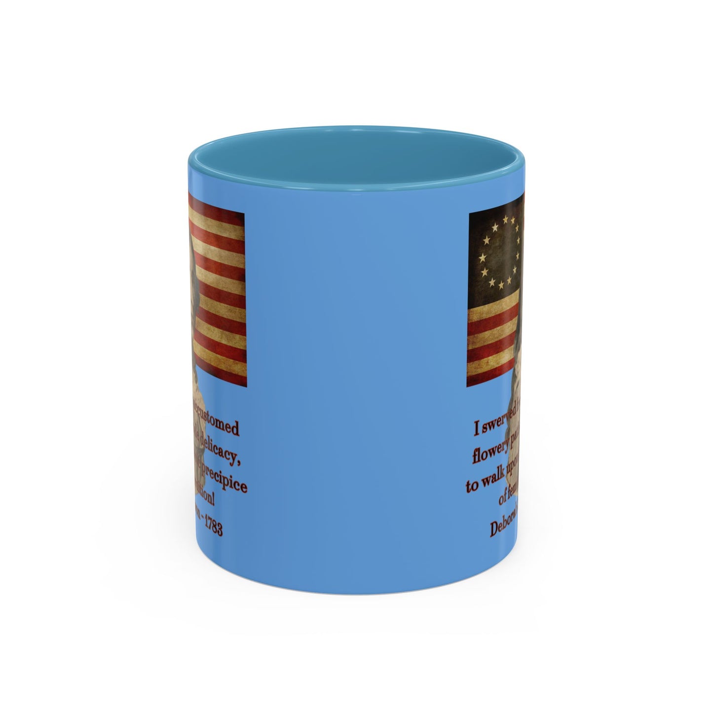 Deborah Sampson, America's Mulan Light Blue Accent Mug by theGreenDragonTavern.shop