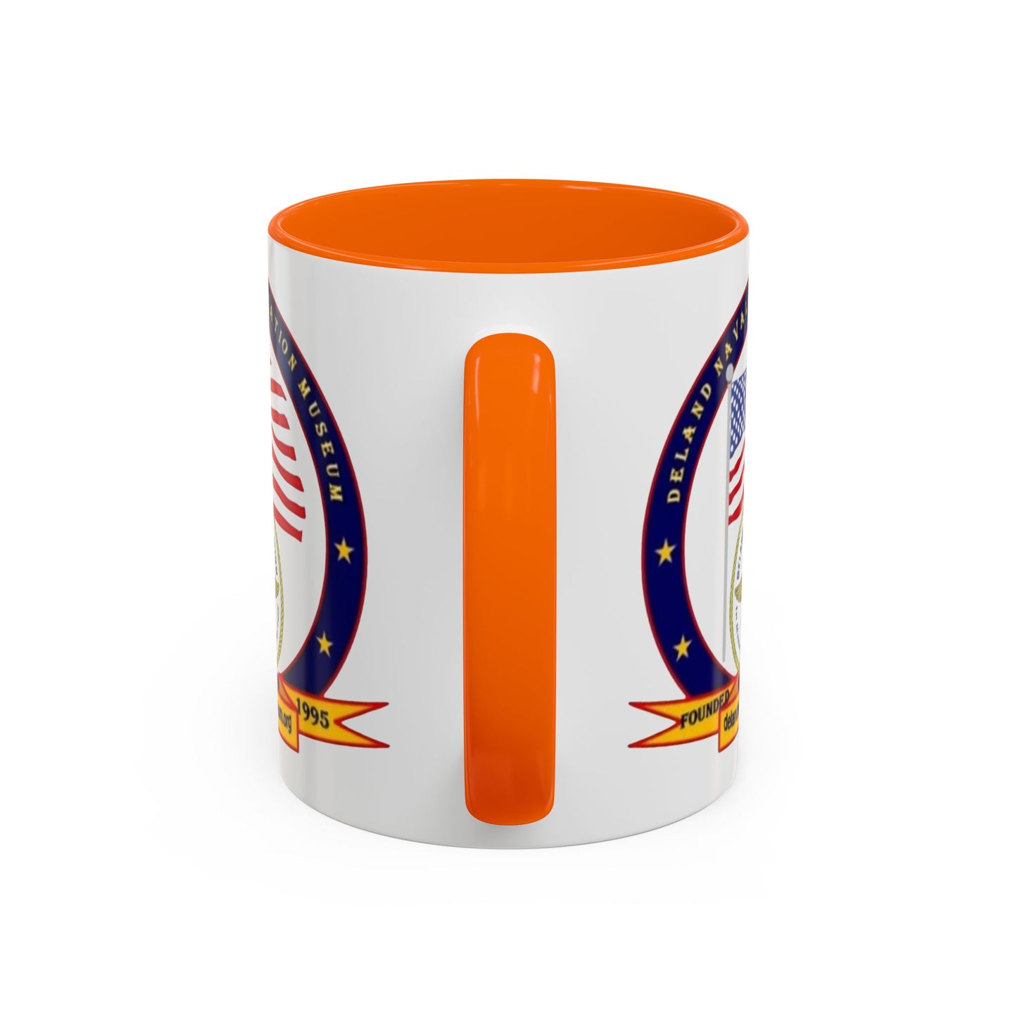 DeLand Naval Air Station Museum White Accent Mug by theGreenDragonTavern.shop