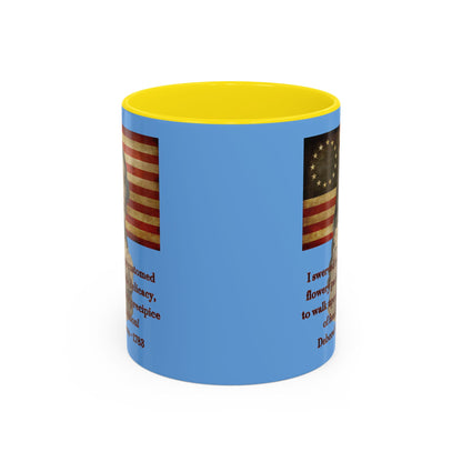 Deborah Sampson, America's Mulan Light Blue Accent Mug by theGreenDragonTavern.shop