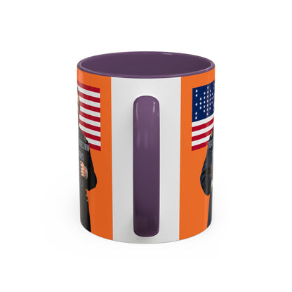"Traitors and Patriots" Ulysses Grant Orange Accent Mug by theGreenDragonTavern.shop