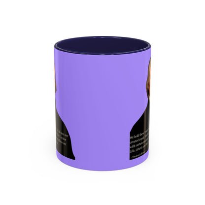 We hold these truths to be self-evident Light Purple Accent Mug by theGreenDragonTavern.shop
