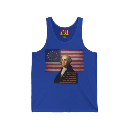 Washington's Earnest Prayer Unisex Jersey Tank Top by theGreenDragonTavern.shop