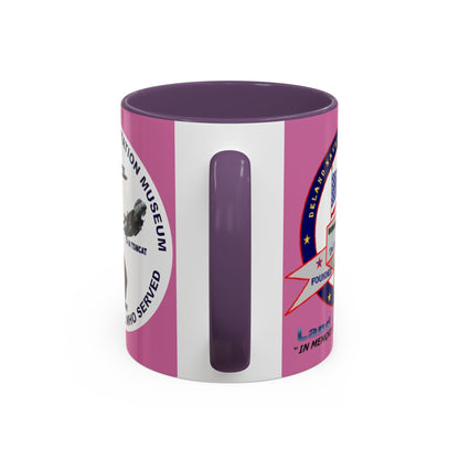 DNASM 2-sided, Founding & Student Art w/WhiteBG Pink Accent Mug by theGreenDragonTavern.shop