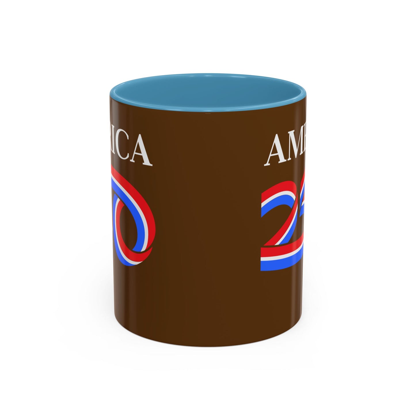 America 250 Brown Accent Mug by theGreenDragonTavern.shop