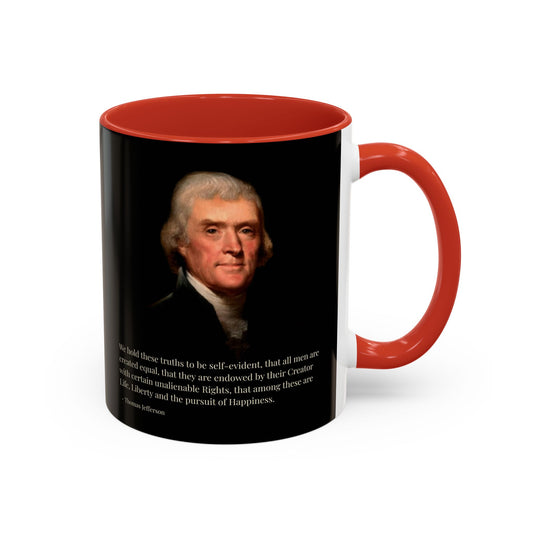We hold these truths to be self-evident Black Accent Mug by theGreenDragonTavern.shop