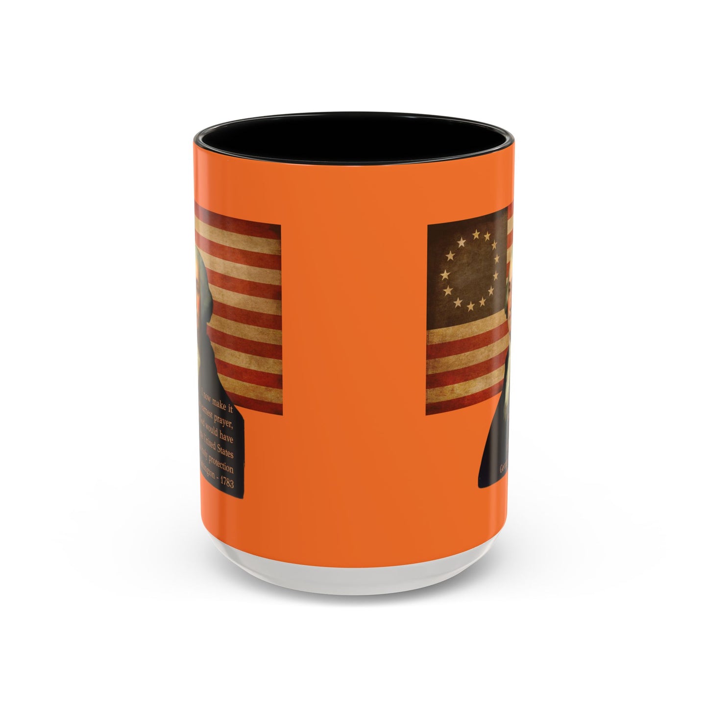 Washington's Earnest Prayer Orange Accent Mug by theGreenDragonTavern.shop