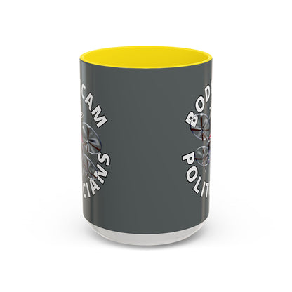 Bodycam the Politicians Drone Grey Accent Mug by theGreenDragonTavern.shop