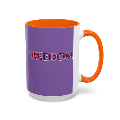 Freedom, Light Purple Accent Mug by theGreenDragonTavern.shop