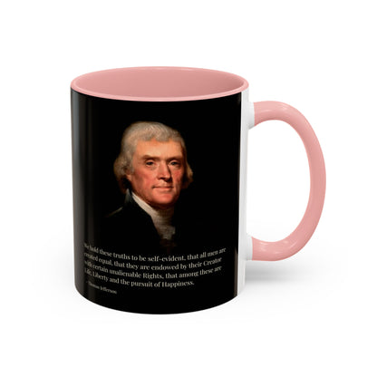 We hold these truths to be self-evident Black Accent Mug by theGreenDragonTavern.shop