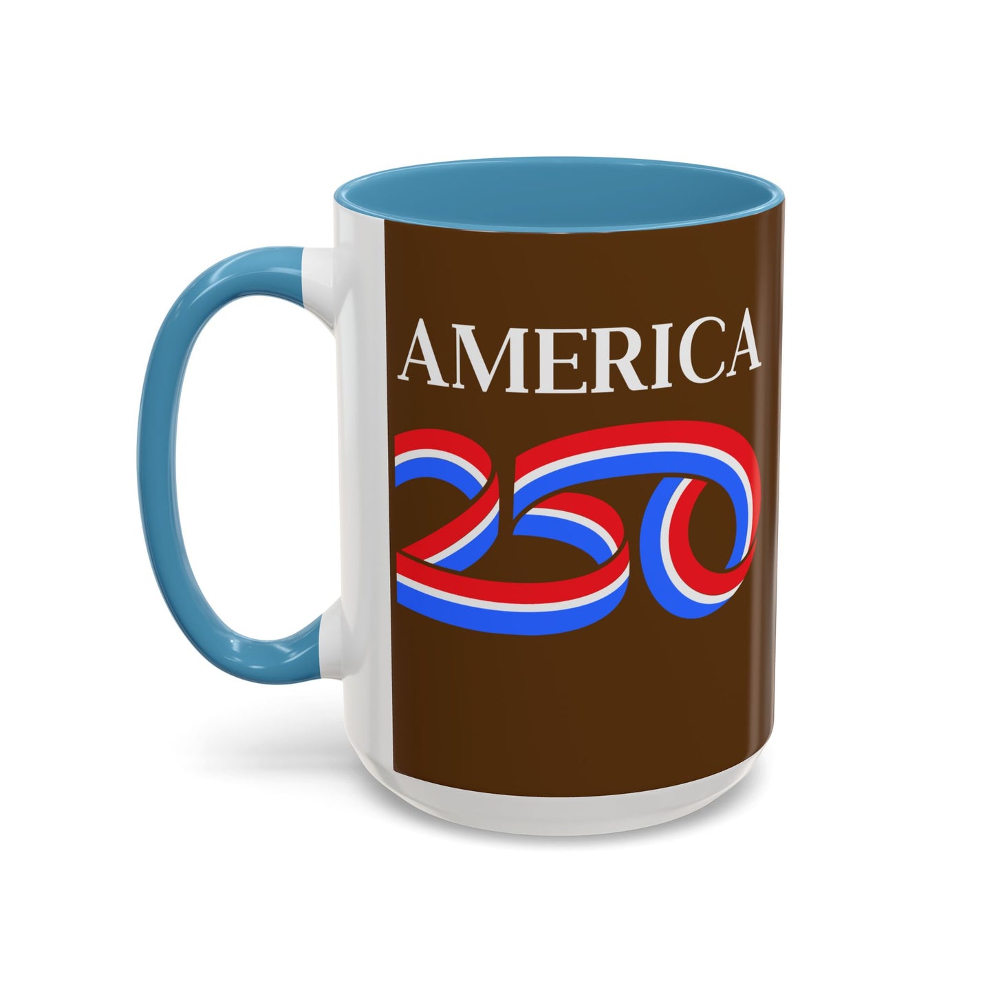 America 250 Brown Accent Mug by theGreenDragonTavern.shop
