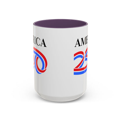 America 250 White Accent Mug by theGreenDragonTavern.shop