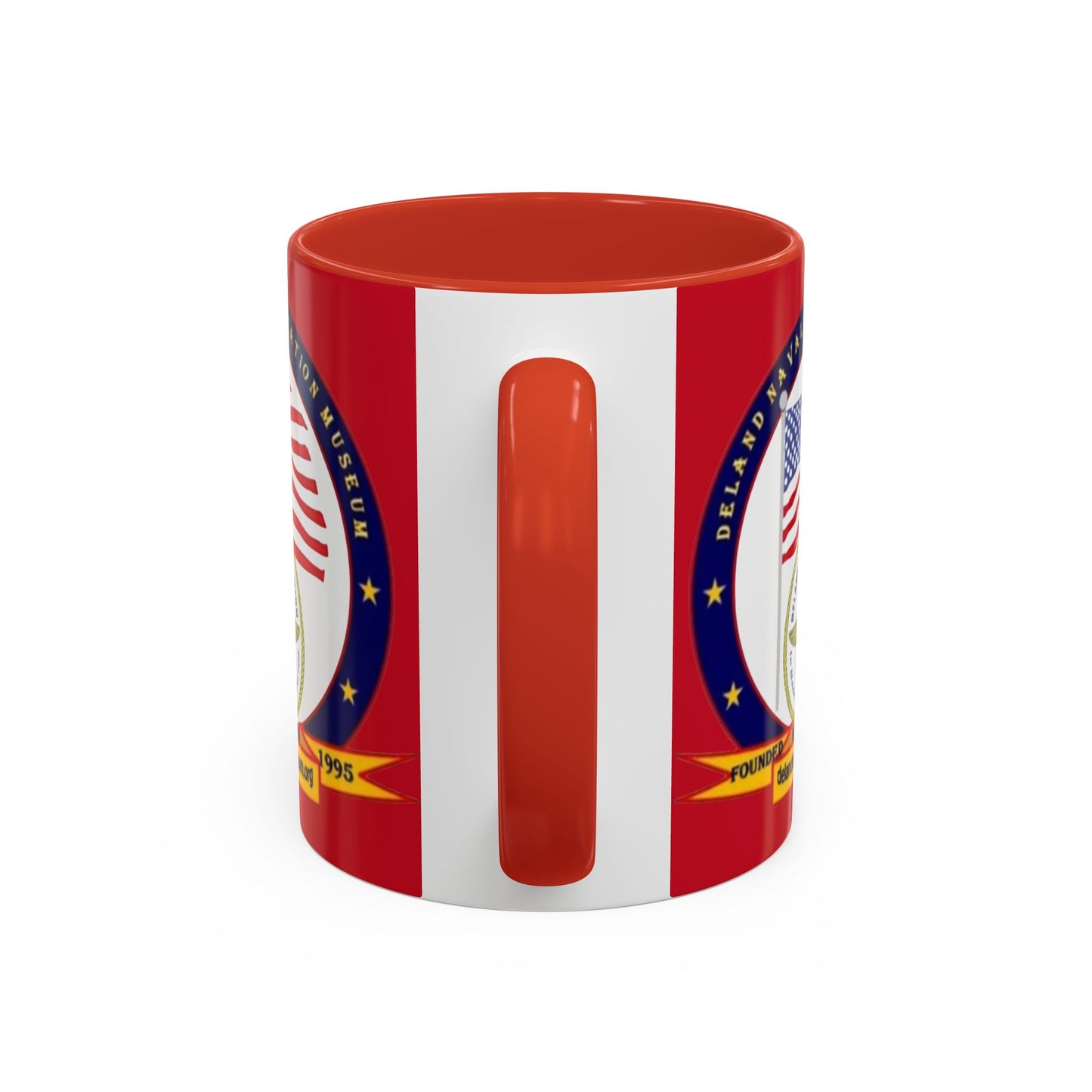 DeLand Naval Air Station Museum Red Accent Mug by theGreenDragonTavern.shop