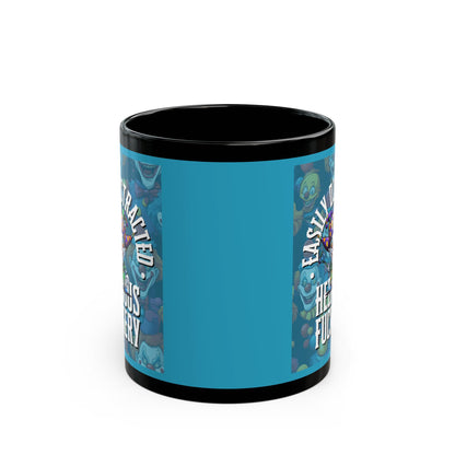 Easily Distracted by Heinous Fuckery Little Jincs Turquoise Mug by theGreenDragonTavern.shop
