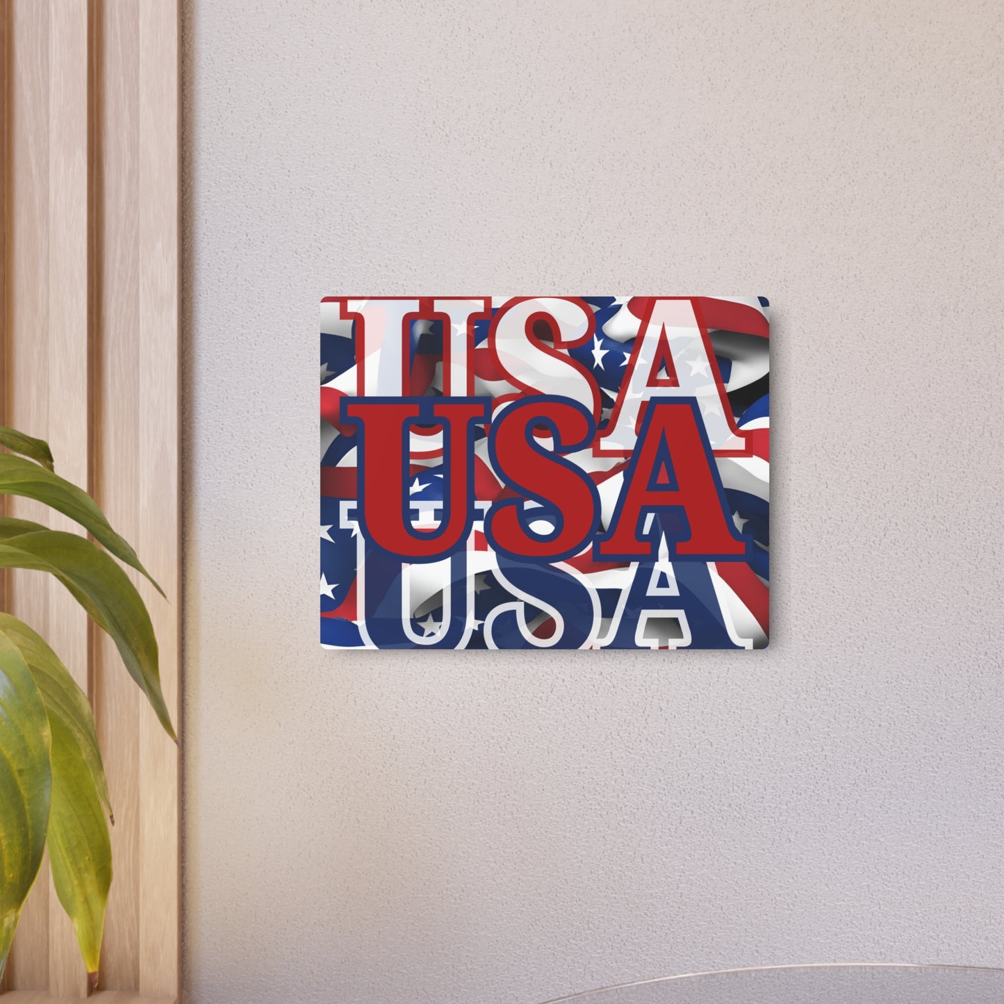 USA! USA! USA Red Center Metal Art Sign by theGreenDragonTavern.shop