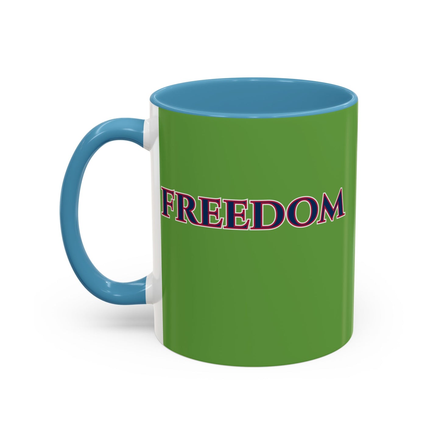 Freedom, Green Accent Mug by theGreenDragonTavern.shop