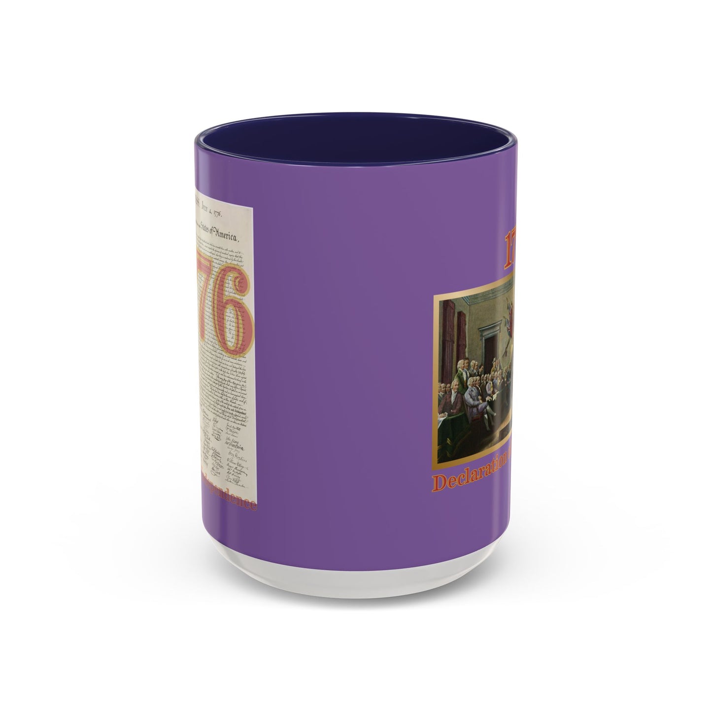 Declaration of Independence Light Purple Accent Mug by theGreenDragonTavern.shop