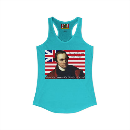 Patrick Henry Women's Racerback Tank Top by theGreenDragonTavern.shop
