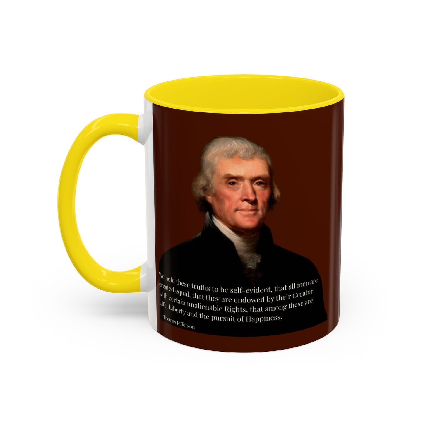 We hold these truths to be self-evident Brown Accent Mug by theGreenDragonTavern.shop