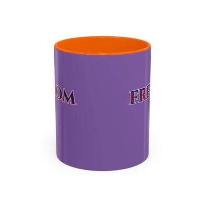 Freedom, Light Purple Accent Mug by theGreenDragonTavern.shop