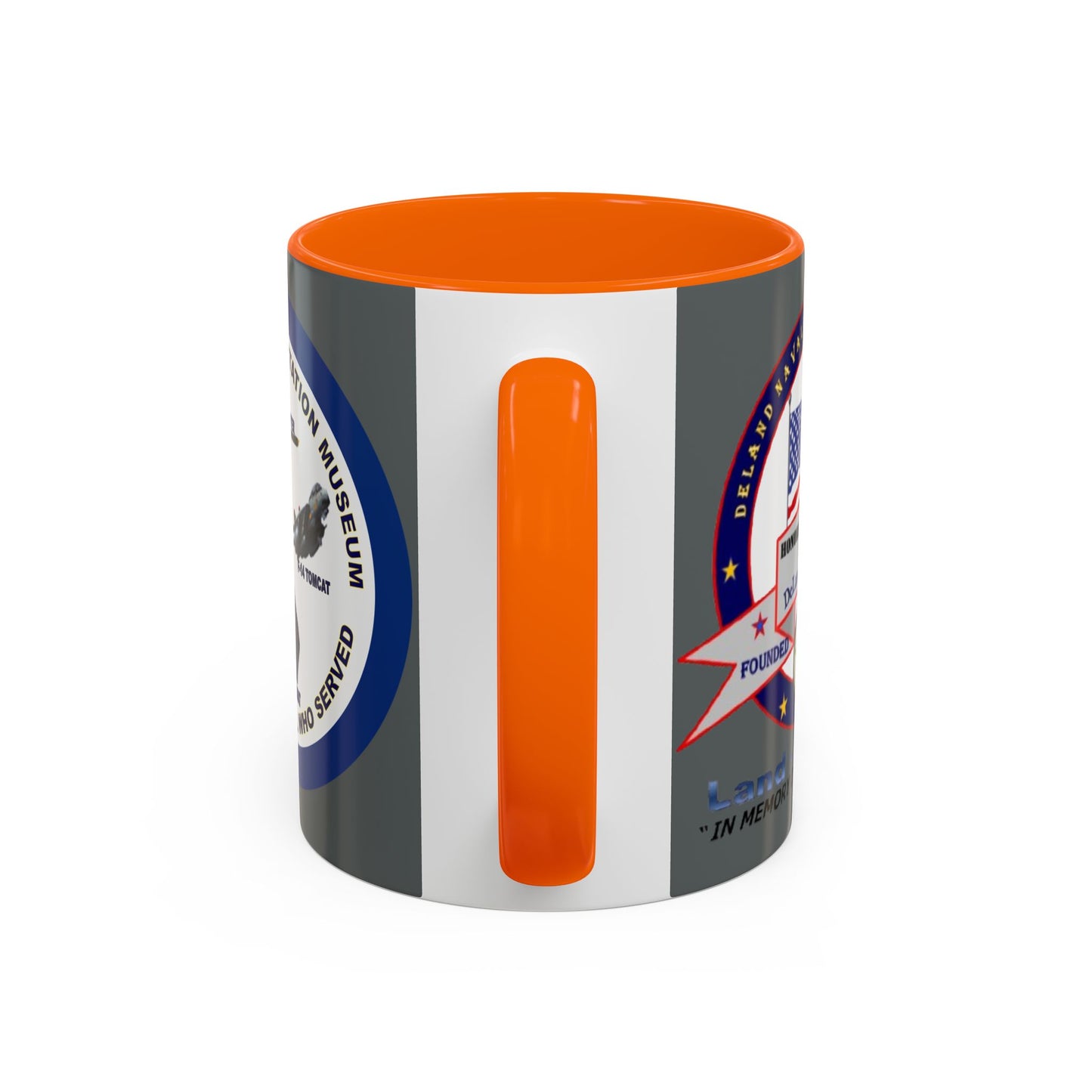 DNASM 2-sided, Founding & Student Art w/Navy Ring Grey Accent Mug by theGreenDragonTavern.shop
