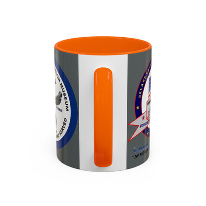 DNASM 2-sided, Founding & Student Art w/Navy Ring Grey Accent Mug by theGreenDragonTavern.shop