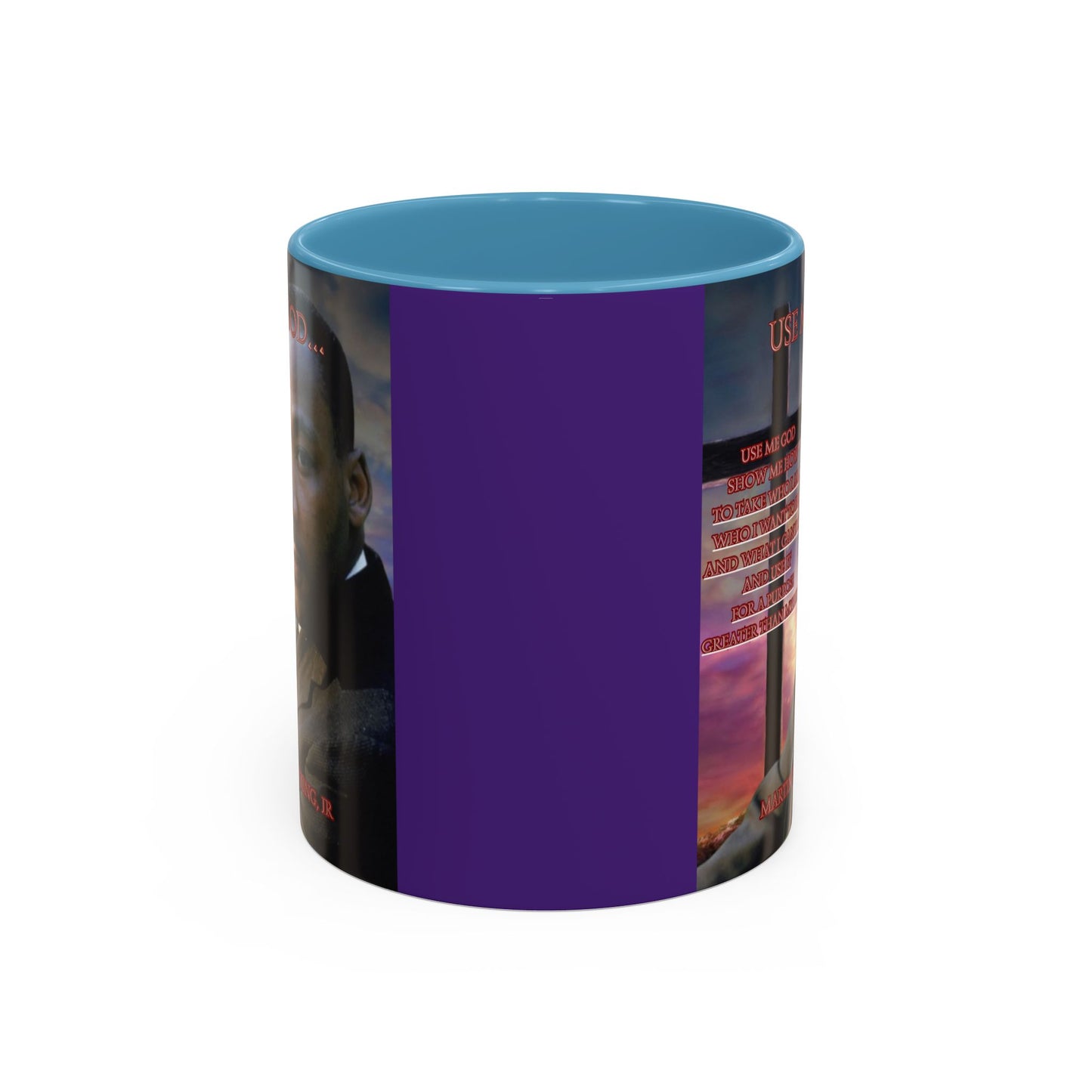 Use Me God, MLK Jr Purple Accent Mug by theGreenDragonTavern.shop