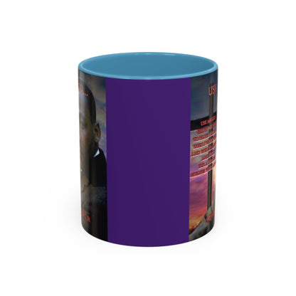 Use Me God, MLK Jr Purple Accent Mug by theGreenDragonTavern.shop