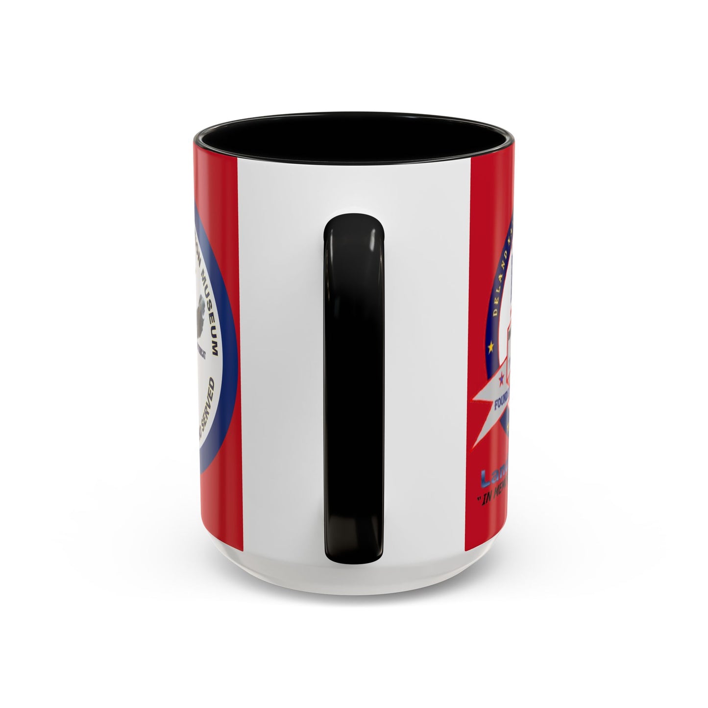 DNASM 2-sided, Founding & Student Art w/Navy Ring Red Accent Mug by theGreenDragonTavern.shop