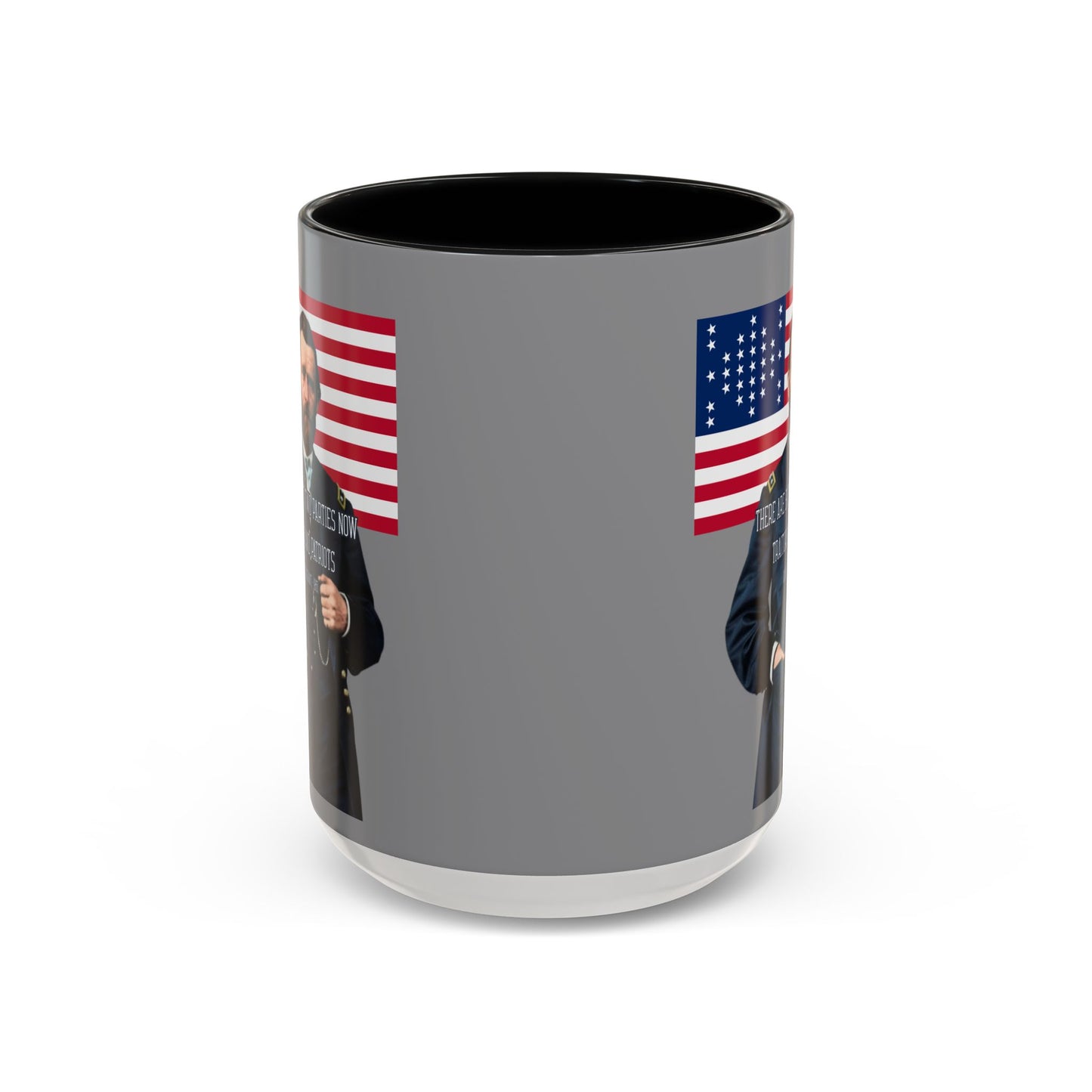 "Traitors and Patriots" Ulysses Grant Grey Accent Mug by theGreenDragonTavern.shop