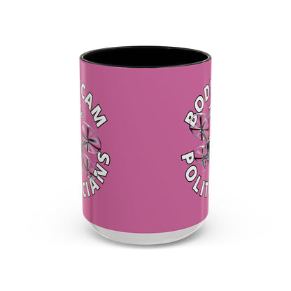 Bodycam the Politicians Drone Pink Accent Mug by theGreenDragonTavern.shop