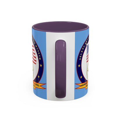 DeLand Naval Air Station Museum Light Blue Accent Mug by theGreenDragonTavern.shop