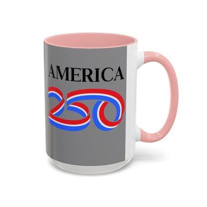 America 250 Grey Accent Mug by theGreenDragonTavern.shop