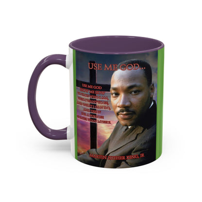 Use Me God, MLK Jr Green Accent Mug by theGreenDragonTavern.shop