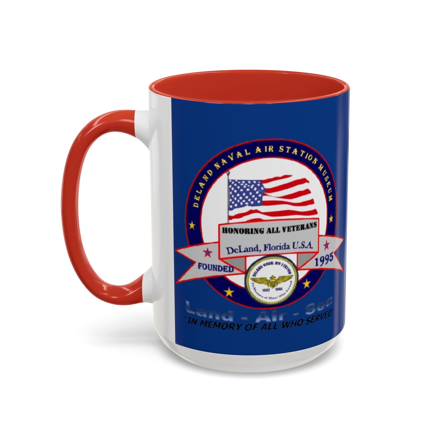 DNASM 2-sided, Founding & Student Art w/WhiteBG Dark Blue Accent Mug by theGreenDragonTavern.shop