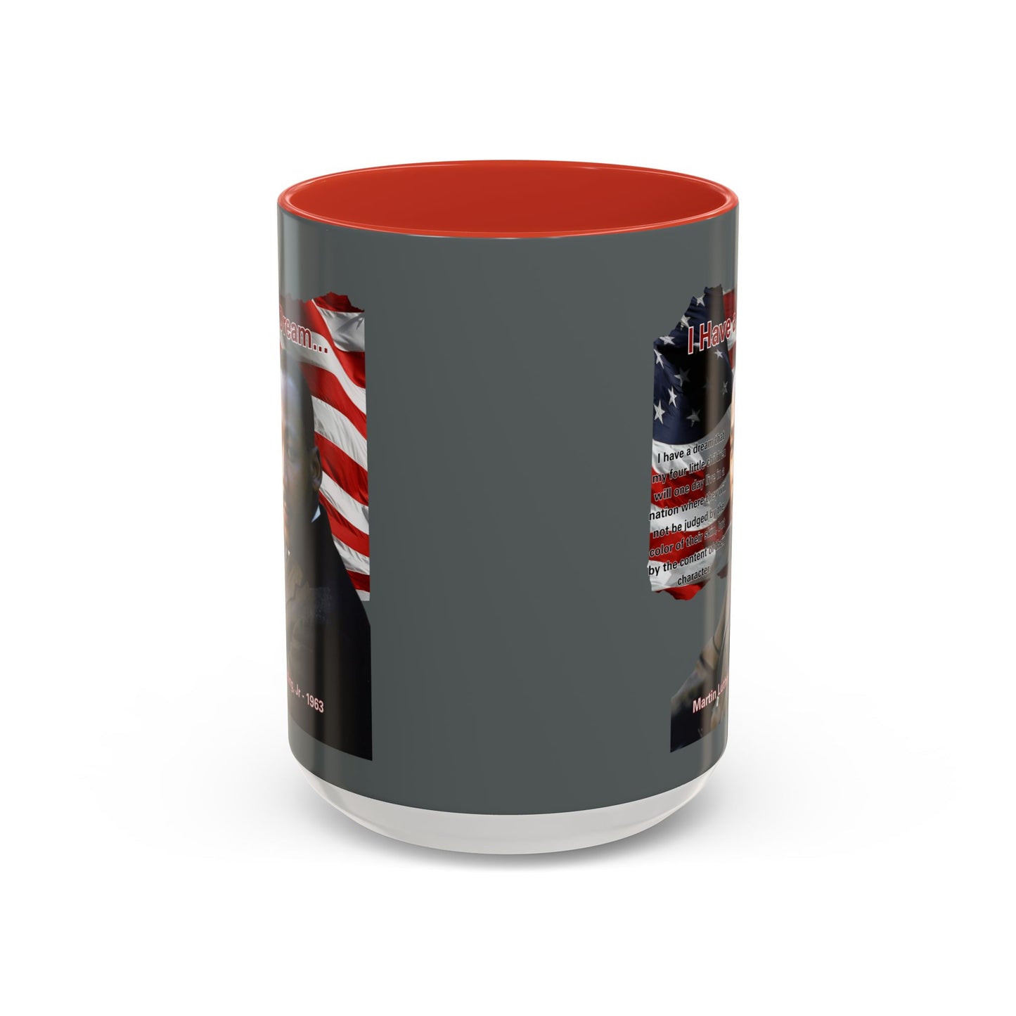 "I Have a Dream" MLKJr Grey Accent Mug by theGreenDragonTavern.shop